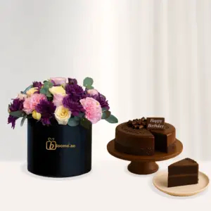 Rosy Blush Box & Fudge Cake