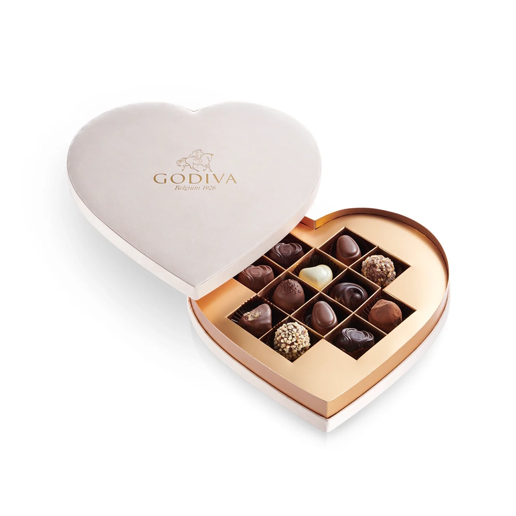 Velvet Heart Gift Box, 12PC (Beige)